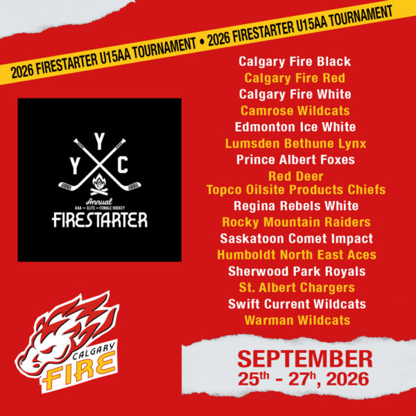 2026 Firestarter U15AA Teams